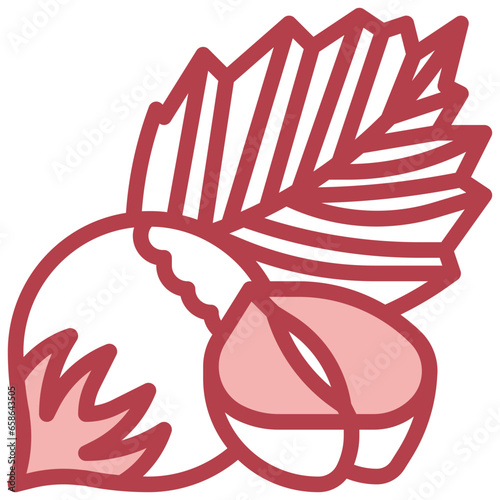 hazelnut filled outline icon,linear,outline,graphic,illustration