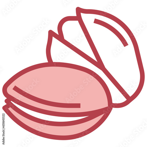 pistachio filled outline icon,linear,outline,graphic,illustration
