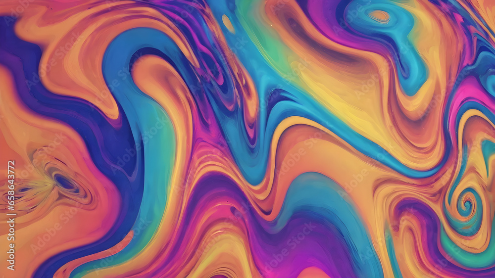Surreal Liquid Dreams: Colorful Psychedelic Background with Abstract Swirls and Waves Surreal Liquid Dreams: Colorful Psychedelic Background with Abstract Swirls and Waves