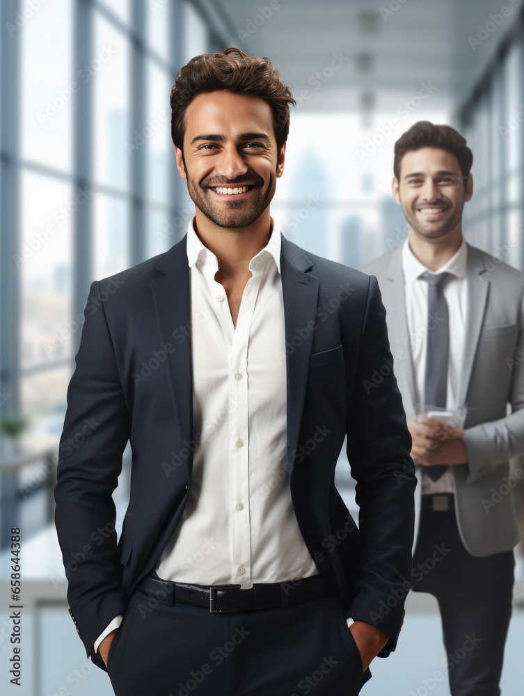 Young and confident businessman or corporate employee. Young and confident businessman or corporate employee.