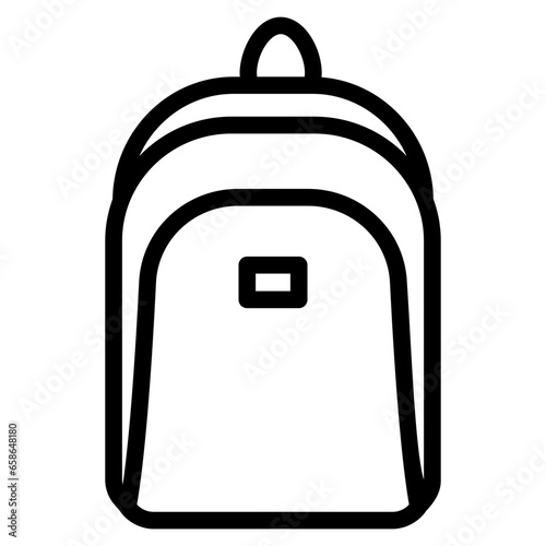 bagpack outline icon