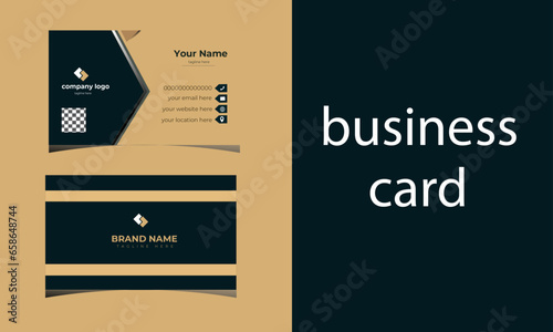 Double-sided creative business card template. Portrait and landscape orientation. Horizontal and vertical layout. Vector illustration.