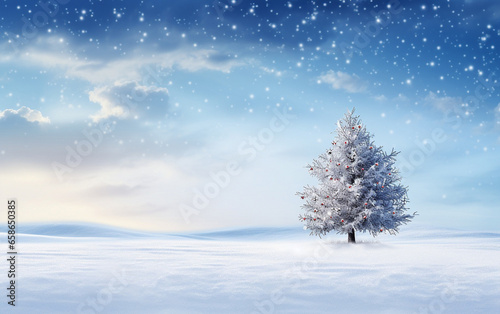 Christmas snow covered trees © Alex