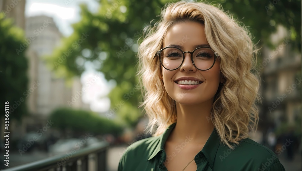 Business woman smiling Business woman smiling