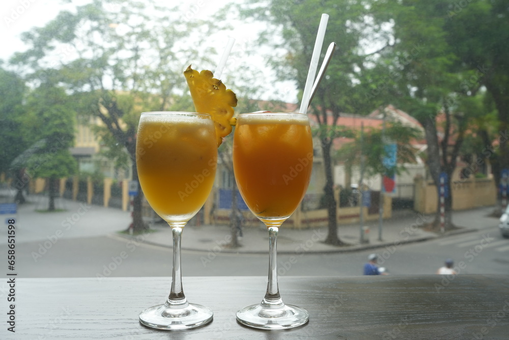 Tropical Drink, Passion Fruits and Pineapple Fruits Juice - トロピカルジュース パッションフルーツ パイナップル Tropical Drink, Passion Fruits and Pineapple Fruits Juice - トロピカルジュース パッションフルーツ パイナップル