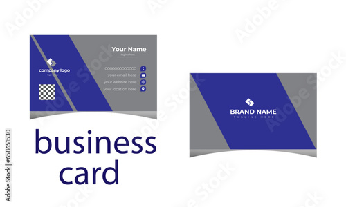 Double-sided creative business card template. Portrait and landscape orientation. Horizontal and vertical layout. Vector illustration.