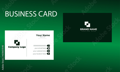 Double-sided creative business card template. Portrait and landscape orientation. Horizontal and vertical layout. Vector illustration.