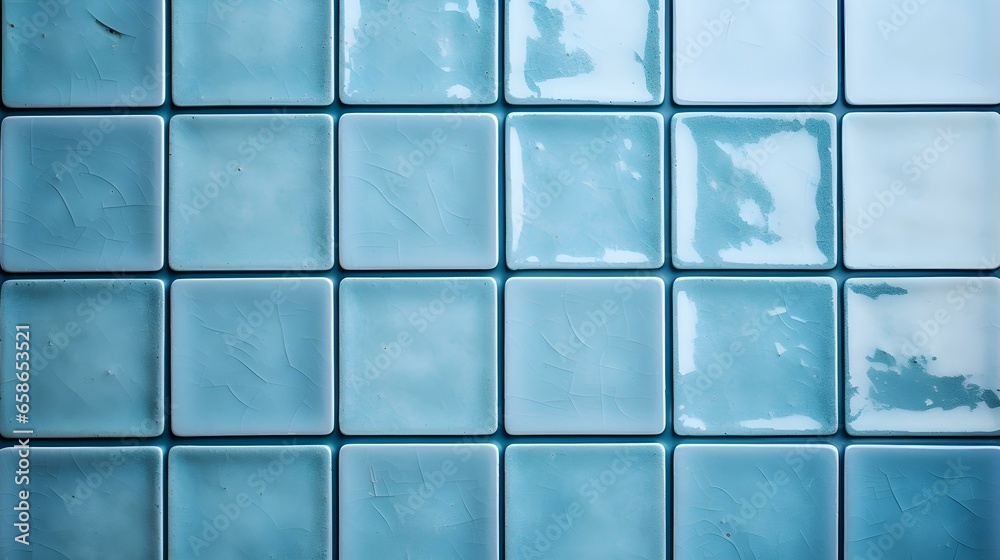 Pattern of Mosaic Tiles in light blue Colors. Top View Pattern of Mosaic Tiles in light blue Colors. Top View