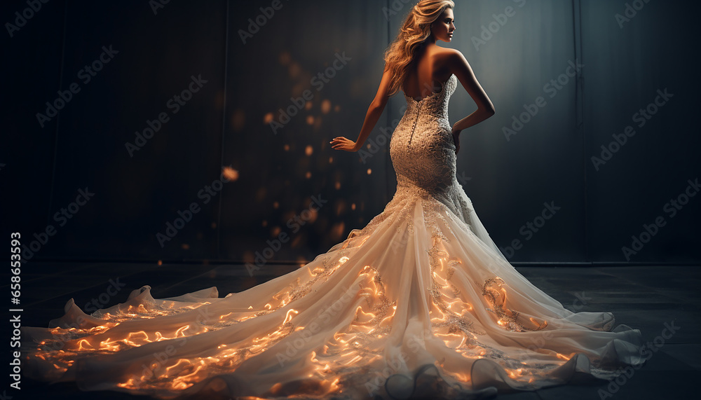 Fototapeta premium Mermaid inspired wedding gown