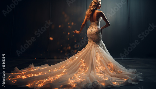 Mermaid inspired wedding gown