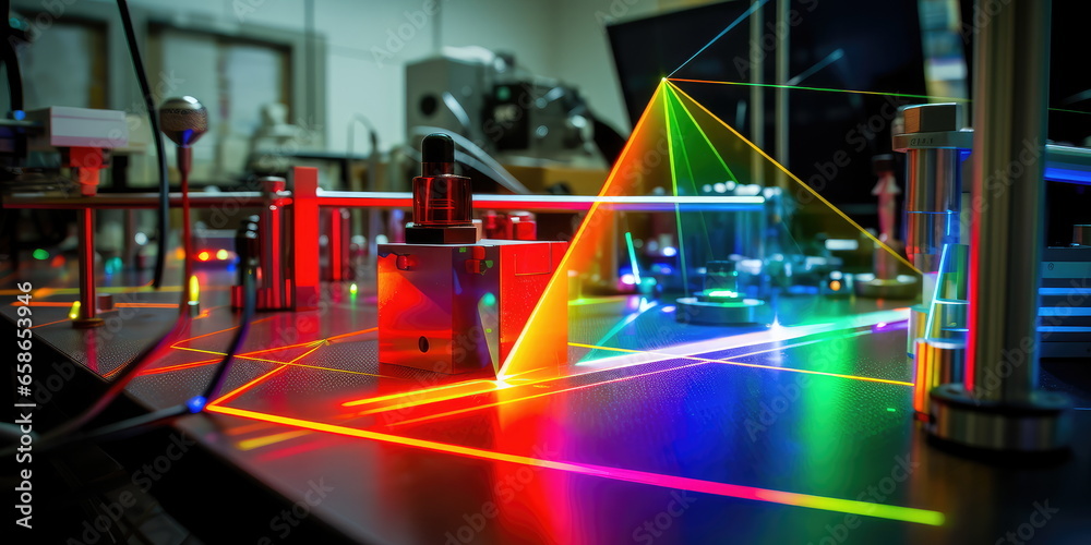 light experiment. Stock Illustration | Adobe Stock