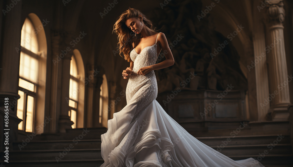 Fototapeta premium Mermaid inspired wedding gown