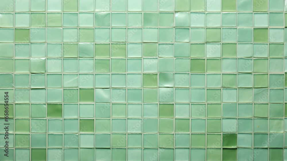 Pattern of Mosaic Tiles in light green Colors. Top View Pattern of Mosaic Tiles in light green Colors. Top View