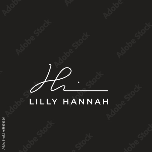 JL signature luxury initials handwritting logo design graphic vector
