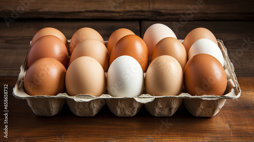 A carton of farm fresh eggs neatly arranged UHD wallpaper Stock Photographic Image