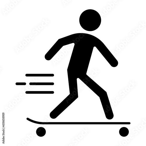 Skateboard Glyph Icon