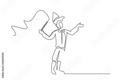 circus man whip entertainment industry line art design