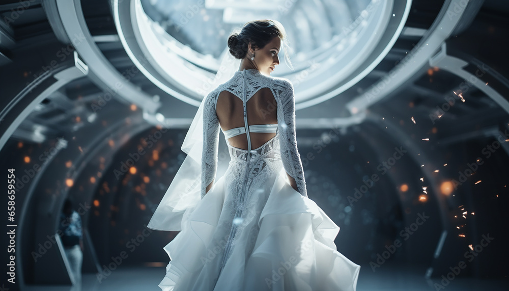 Wedding photographer in space futuristic wedding Wedding photographer in space futuristic wedding
