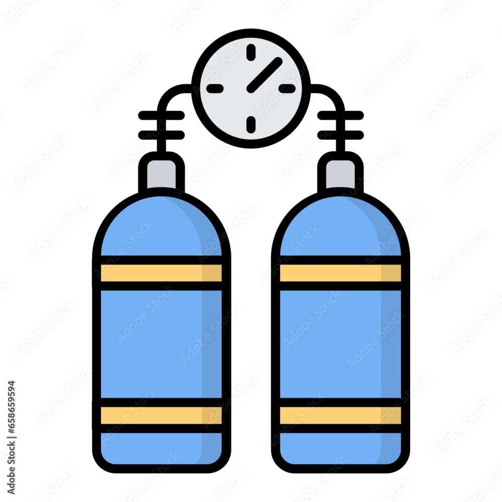 Oxygen Colored Outline Icon Oxygen Colored Outline Icon