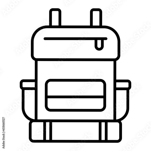 Backpack Outline Icon
