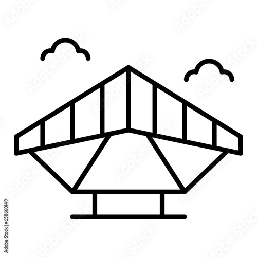 Hang Glider Outline Icon