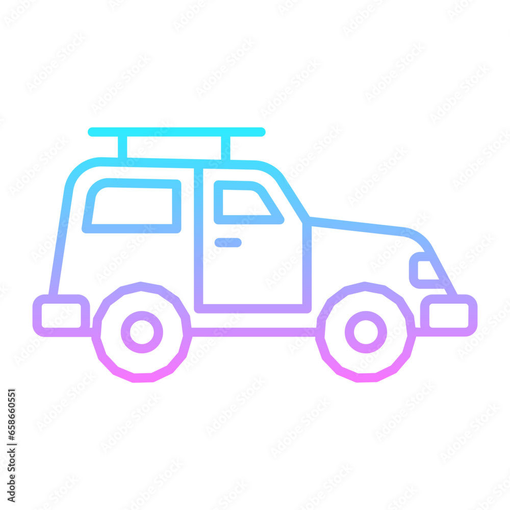 Jeep Gradient Icon Jeep Gradient Icon