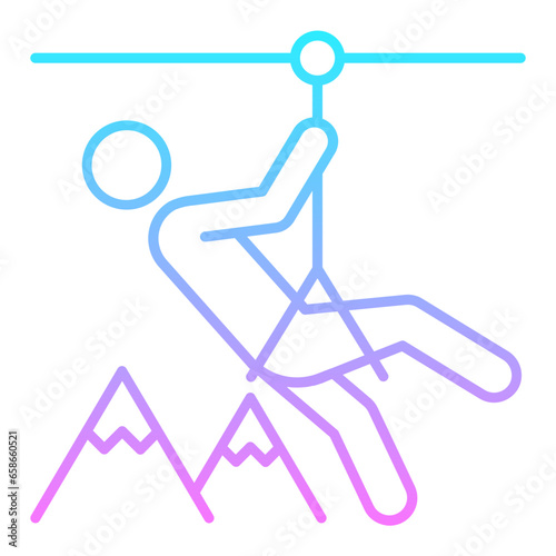 Zipline Gradient Icon