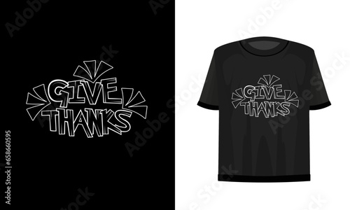 Thanks giving day t-shirt design. Vector file.