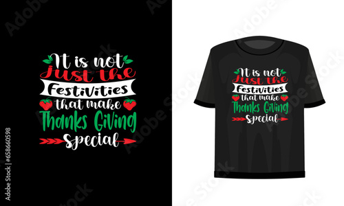 Thanks giving day t-shirt design. Vector file.