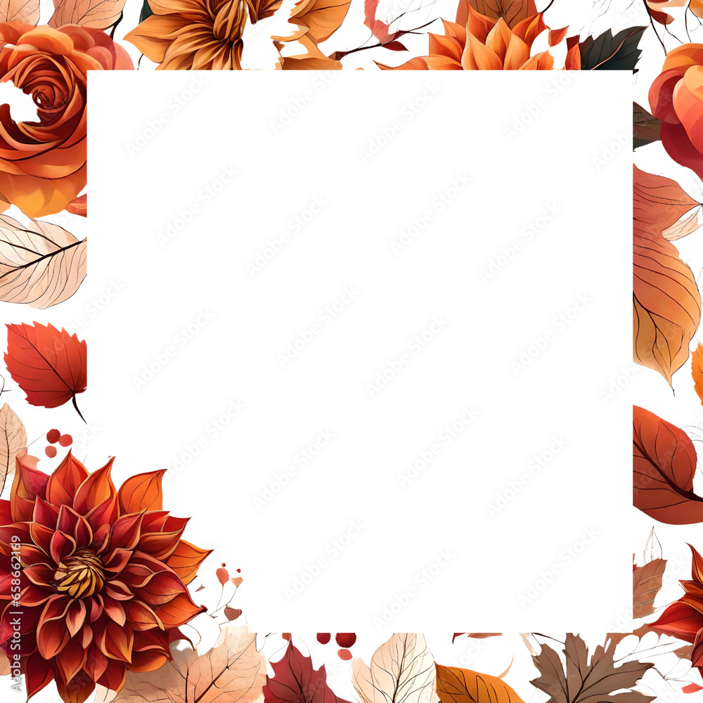 Fototapeta premium autumn leaves frame