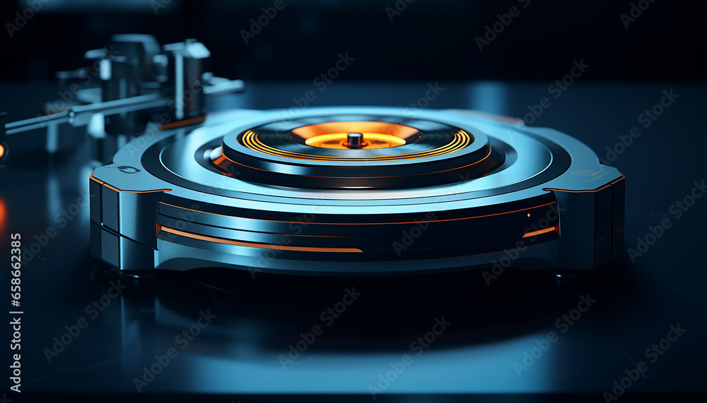 Futuristic turntable creative photography Futuristic turntable creative photography