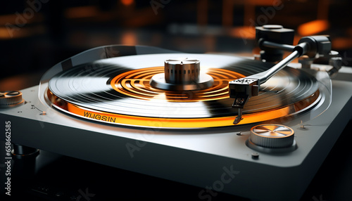 Obraz na płótnie Futuristic turntable creative photography w salonie