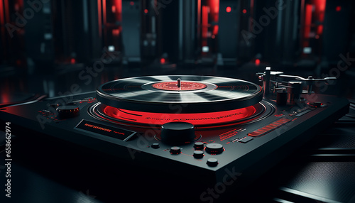 Futuristic turntable creative photography