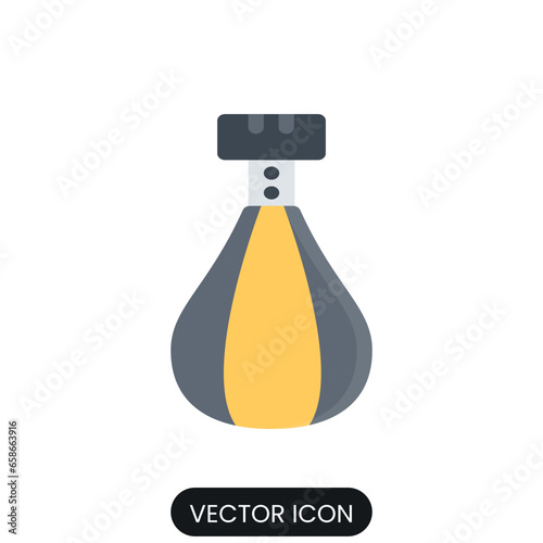 Punching bag icon of color style design vector isolated background white