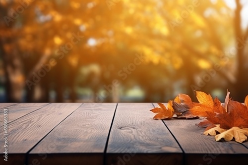 Autumn s Palette  Vibrant Natural Background with Blurred Forest
