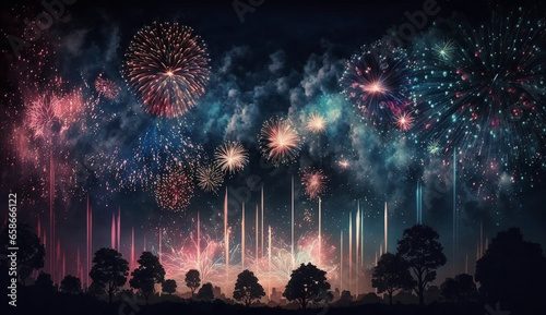Background for a Diwali fireworks display photo