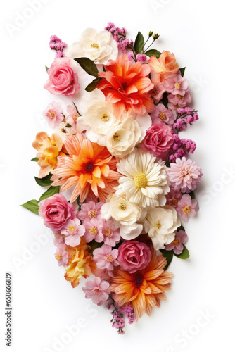 Bouquet of flowers on white background © Veniamin Kraskov