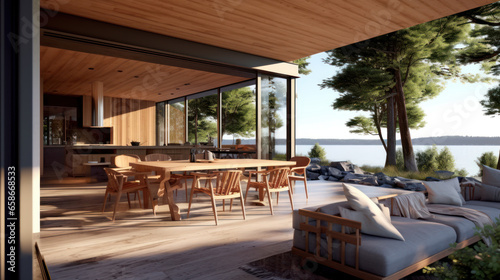  patio Nordic style teak wood global lighting Tadao  