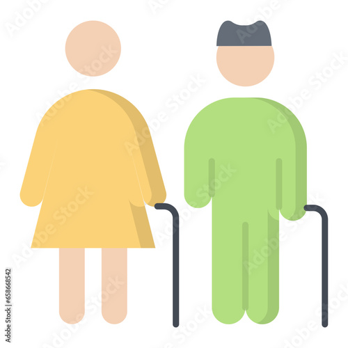 Grandparent Flat Icon