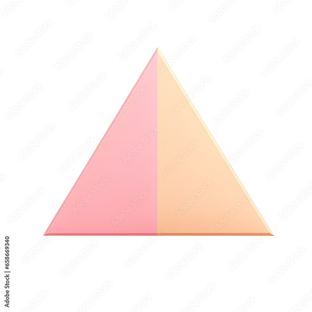 A piece of triangle cardstock, isolated on a transparent background. A piece of triangle cardstock, isolated on a transparent background.