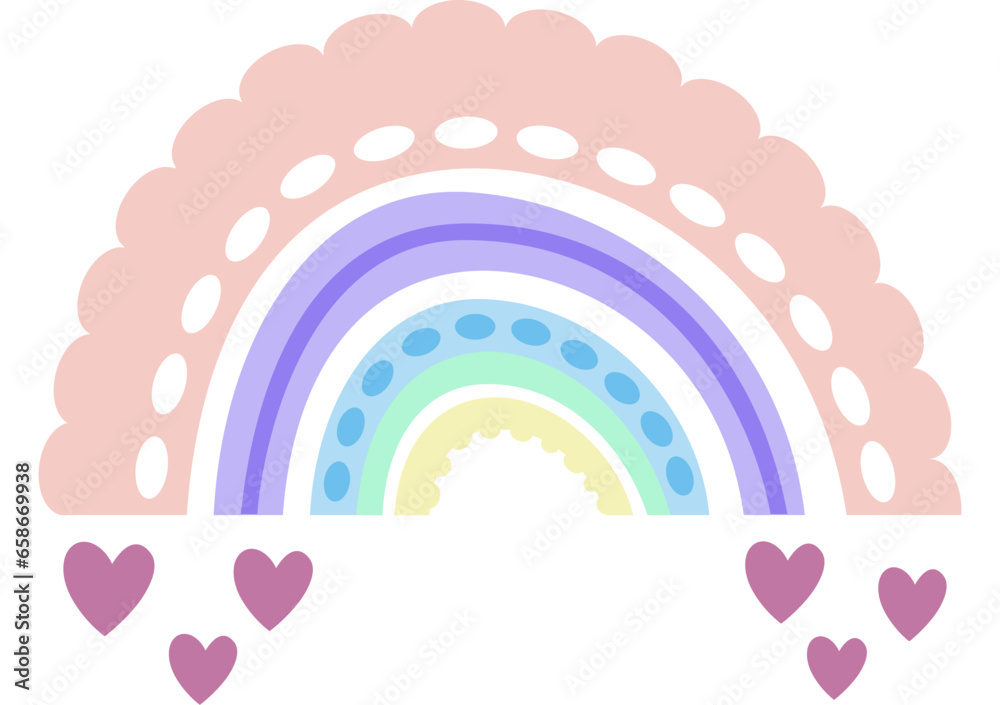 Boho Regenbogen mit transparentem Hintergrund Boho Regenbogen mit transparentem Hintergrund