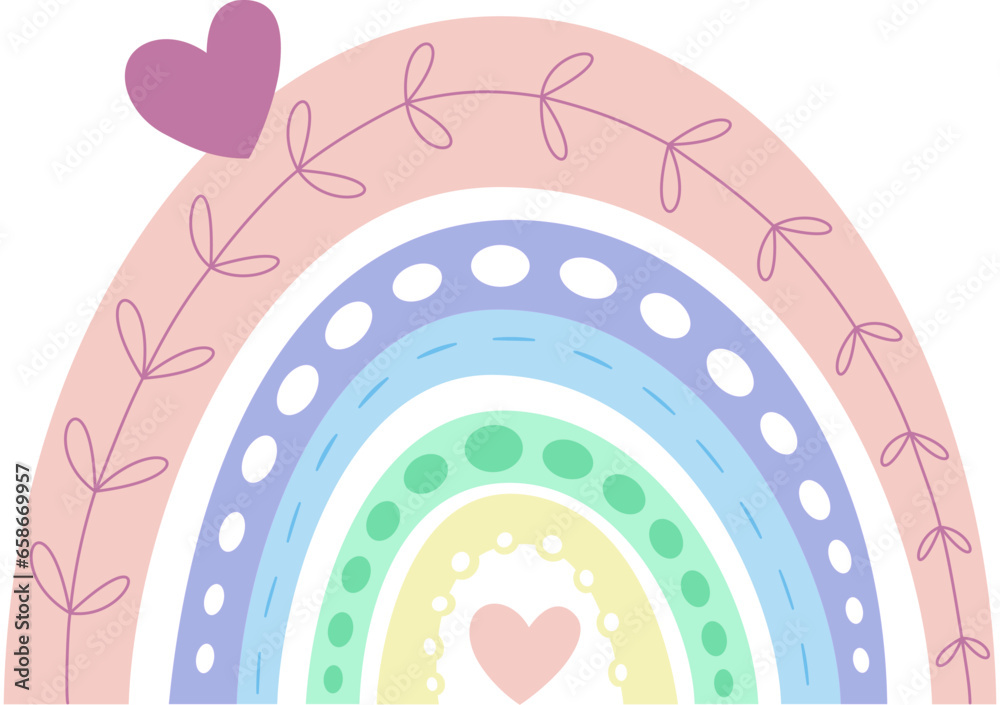 Boho Regenbogen mit transparentem Hintergrund Boho Regenbogen mit transparentem Hintergrund