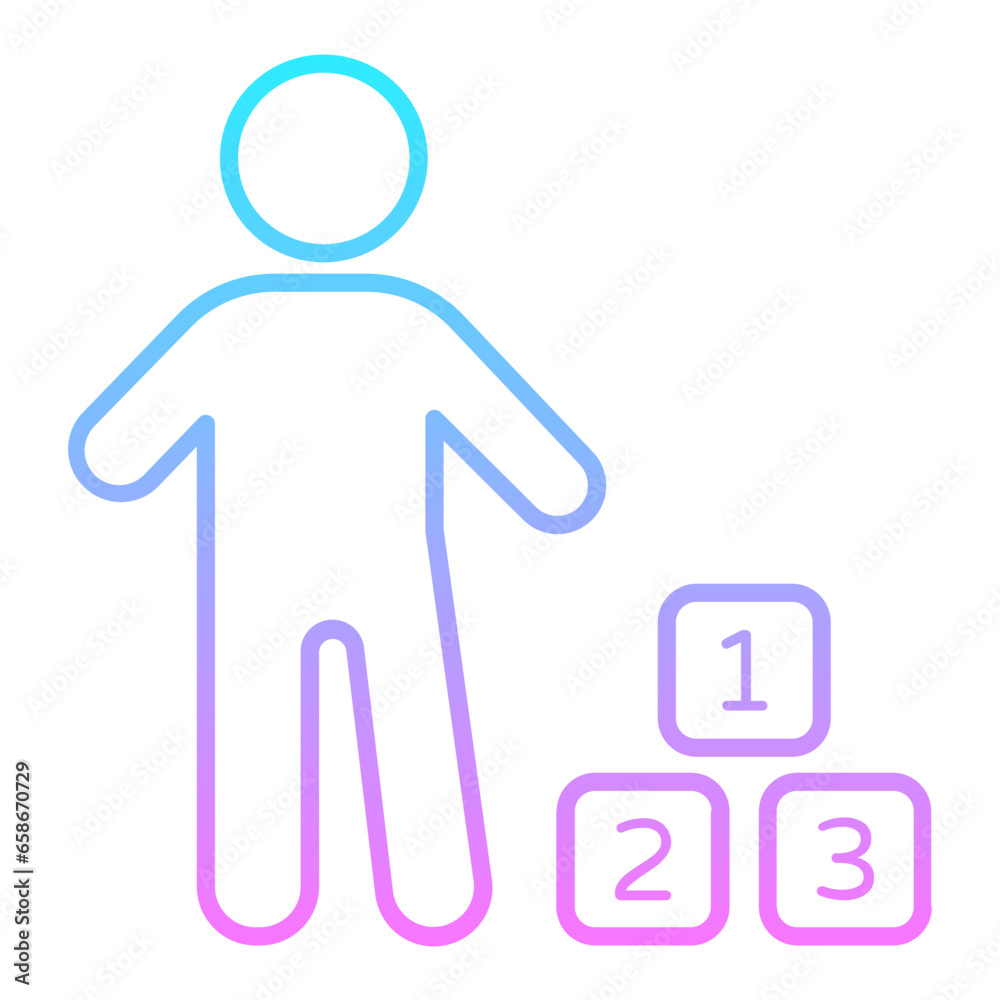 ABC Blocks Gradient Icon ABC Blocks Gradient Icon