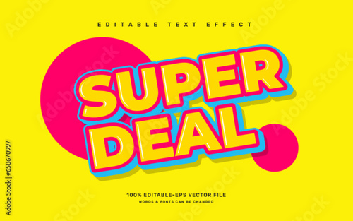 Super deal editable text effect template