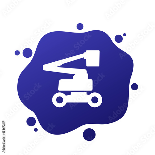 aerial work platform icon, AWP vector