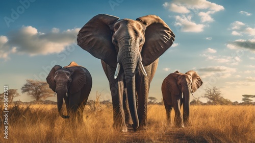 Elephant in wildlife © Left