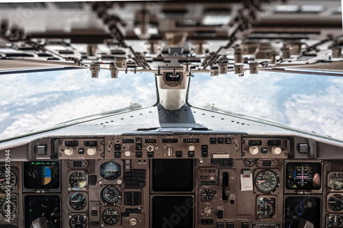 cockpit of an airplane