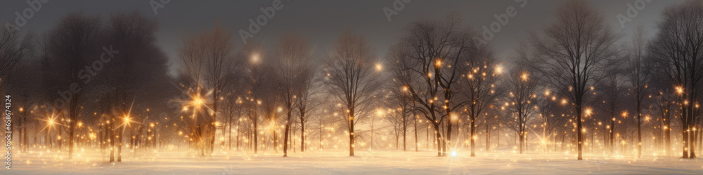 city park at night winter