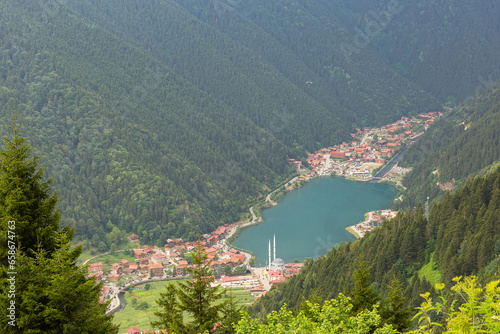 Mountain village of Uzungol in Trabzon, Turkey. (Long Lake) © emrah