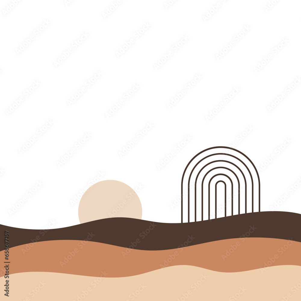 Obraz premium Aesthetic Wave Footer